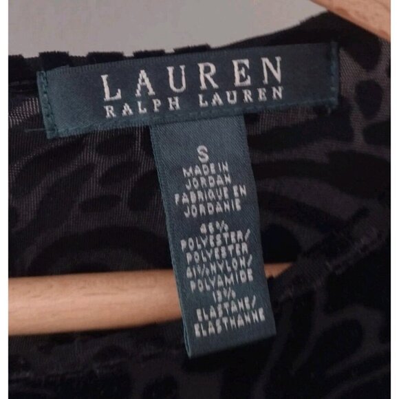 Lauren Ralph Lauren Velvet Peplum Hem Blouse - Picture 5 of 8